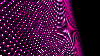 close up LED video screen showing bright purple light.  LED soft focus background. abstract...