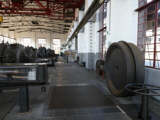 Machines in the famous machine hall of the former Hansa coking plant in the Dortmund, North...