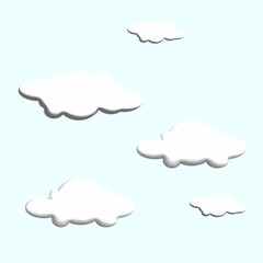 pop up 3d cloud concept