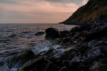 Fototapeta na wymiar tramonto a mare