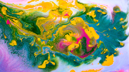 Abstract ink painting background, Mixture of color paints,  