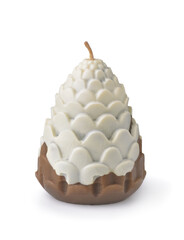 Handmade pine cone candle