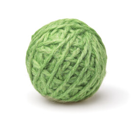 Olive green wool yarn ball