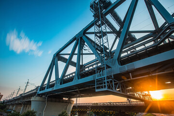 Fototapeta na wymiar A magnificent high-speed rail viaduct