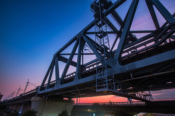 Fototapeta na wymiar A magnificent high-speed rail viaduct