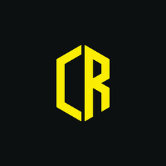 CR letter logo vector template Creative modern shape colorful monogram Circle logo company logo CR logo
