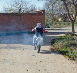 Focus Smoke from exhaust Motorcycle, pollution and contamination