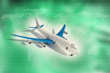 3d illustration airliner aiplane transportation concept
