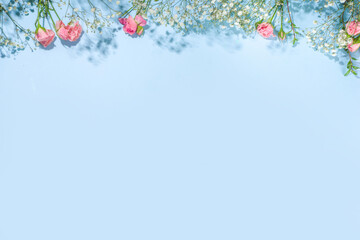 Cute spring flatlay background