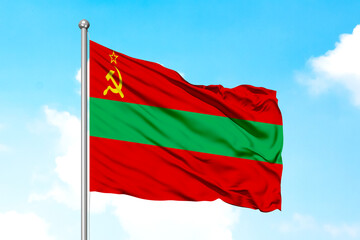 Fototapeta na wymiar Transnistria Wafing Flag