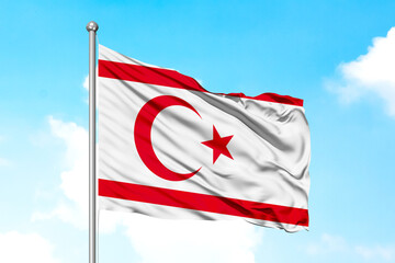 Turkish Republic of Northern Cyprus Wafing Flag