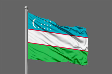 Uzbekistan Wafing Flag
