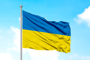 Ukraine Wafing Flag