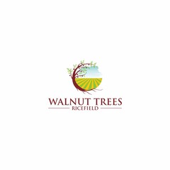 walnut trees logo vektor suitable for the agricultural industry