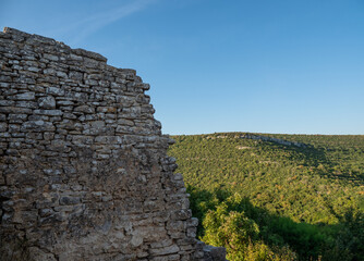 Fototapeta na wymiar The ruin of old town Dvigrad in Croatia
