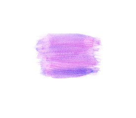 Watercolor blot on white isolated background. Purple watercolor stain Design for banners, cards, invitations. A stain of paint.