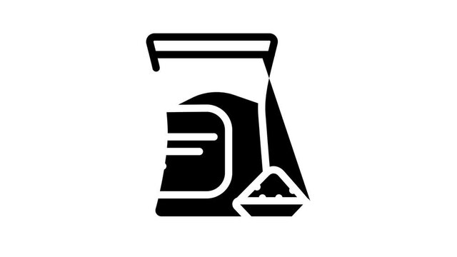 buckwheat groats gluten free animated line icon buckwheat groats gluten free sign. isolated on white background