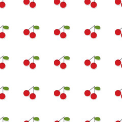Cherry berries pattern summer