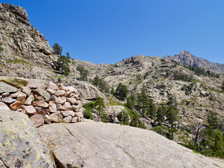 Bergerie de Radule, along Gr 20, on the way to Paglia Orba, Corsica, France.