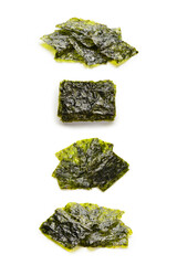 Nori seaweed isolated on white. © Nikolay
