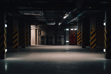 Fototapeta na wymiar Underground atmosphere garage