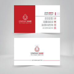 Simple Red Business Card template