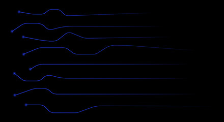 technological background with lines. blue technology circuit lines. vector illustration