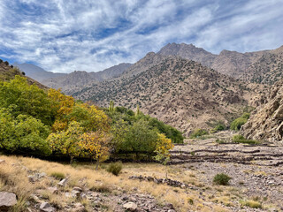 Ait Mizane Valley in the High Atlas Mountains, entry of Toubkal National Park, Morocco.