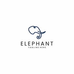 elephant logo design premium vector.