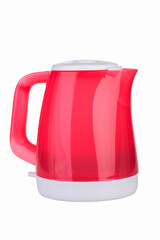 Red and white electric kettle