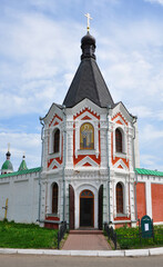 Fototapeta na wymiar The Nikolo-Ilyinsky chapel of the Savior-Transfiguration Monastery. Murom, Russia