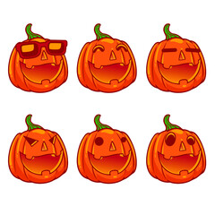 Pumpkin emoji set