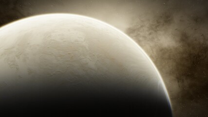 Billions of galaxy in the universe Cosmic art background. Planets and galaxy 3d render