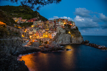 Manarola night,Liguria,Italy