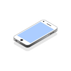 Volumetric, 3D illustration of a smartphone in isometric style. Best for websites, apps and games.