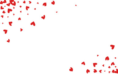 Red Hearts Vector White Backgound. Wedding