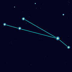 Obraz na płótnie Canvas Vector starry sky with constellation Aries 