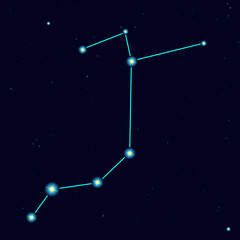 Obraz na płótnie Canvas Vector starry sky with constellation saggitarius 