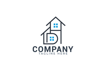 property logo with a combination of a house and letter DH as the icon.
