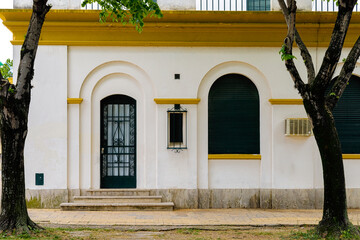 Side door and window of the town hall of Chascomus (Argentina)