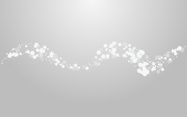 White Snowstorm Vector Grey Background. Silver