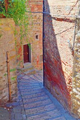 historic center of Passignano sul Trasimeno, medieval village in the province of Perugia, Umbria, Italy	