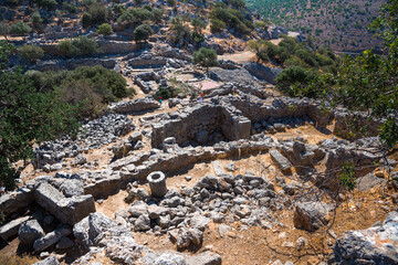 Ruins of the ancient Minoan settlement Lato, Crete, Greece © gatsi