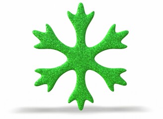 color Snowflake on the white background 3d-rendering