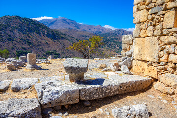 Ruins of the ancient Minoan settlement Lato, Crete, Greece © gatsi