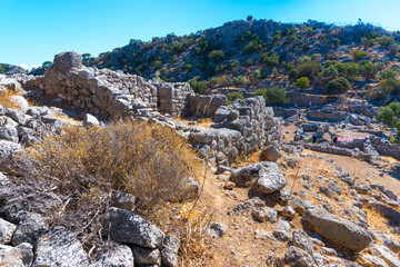 Ruins of the ancient Minoan settlement Lato, Crete, Greece © gatsi