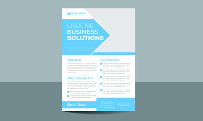 Creative Business flyer design for your business and modern concept with a4 size layout template