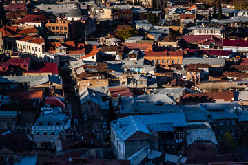 Fototapeta premium Panoramic of the city of tbilisi
