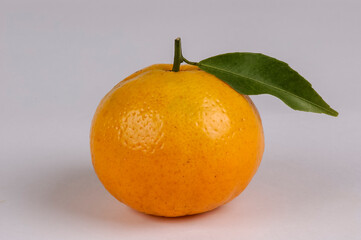 Tangerines fruit on white background. Brazilian agribusiness