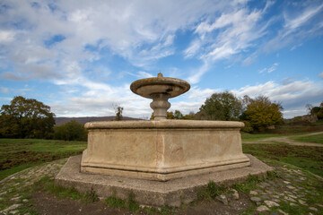 The octagonal fountain in front of the church of San Bonaventura,this place have been chosen several times as cinema set for important films, Italian and foreign movies.